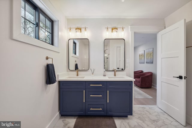 bathroom featuring vanity