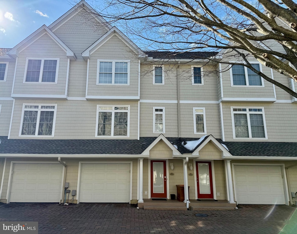 view of property featuring a garage