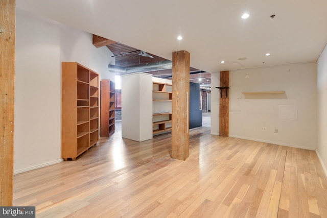 interior space featuring light wood-type flooring