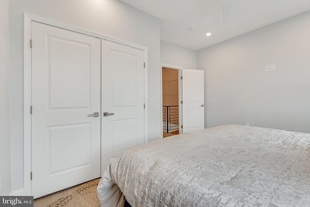 bedroom featuring a closet