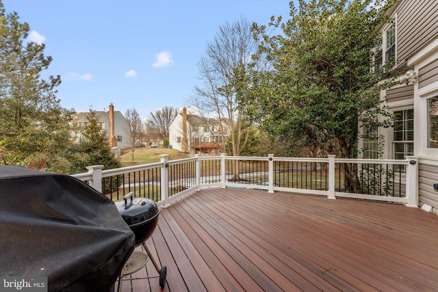 deck with grilling area