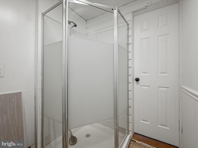 bathroom with an enclosed shower