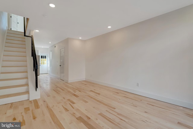 interior space featuring light wood-type flooring