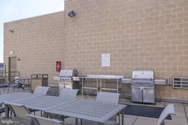 view of patio / terrace with area for grilling