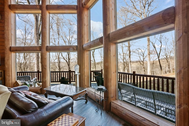 view of sunroom