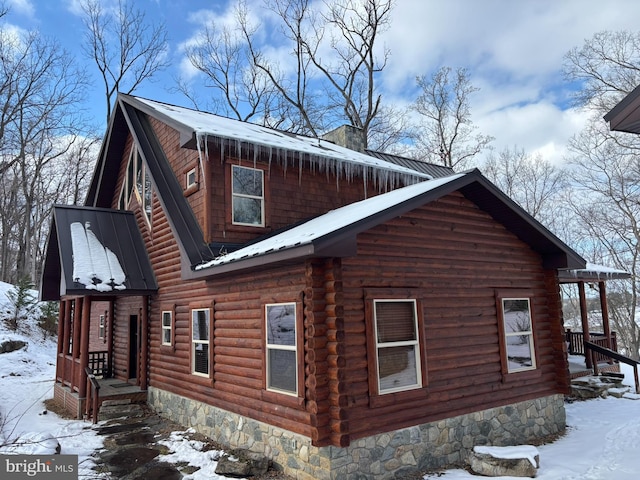 view of snowy exterior