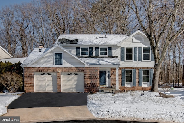 front facade featuring a garage