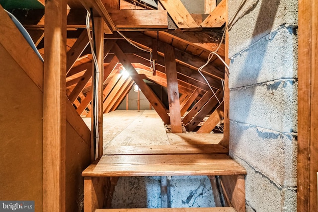 view of attic