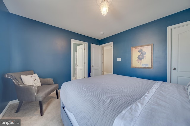 view of carpeted bedroom