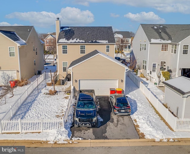 view of property featuring a garage