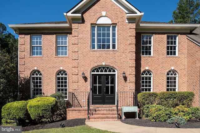 view of front of home featuring french doors