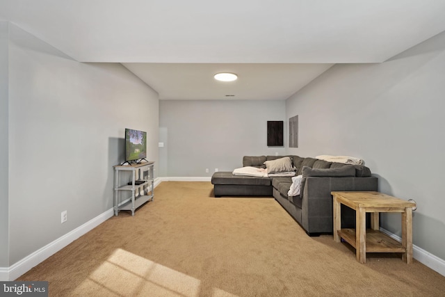 view of carpeted living room