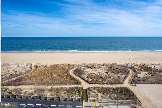 property view of water with a view of the beach