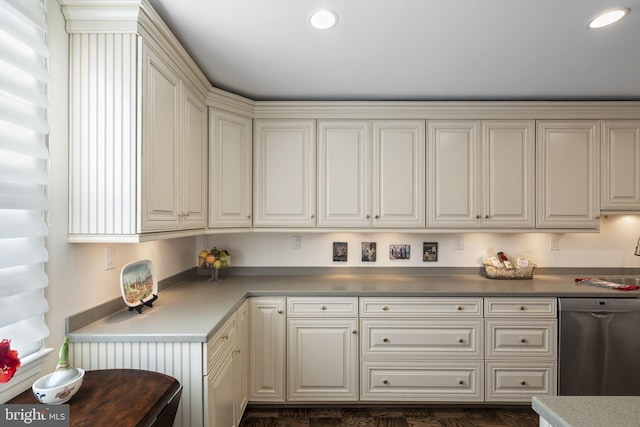 kitchen with stainless steel dishwasher