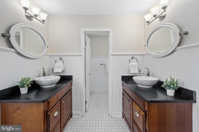 bathroom featuring vanity