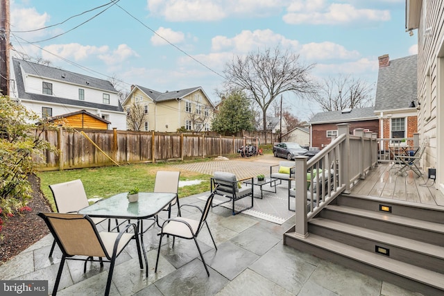 view of patio with a deck