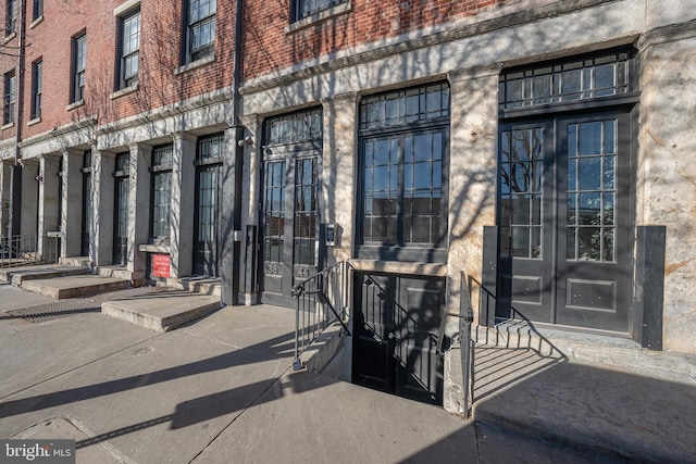 view of exterior entry with french doors