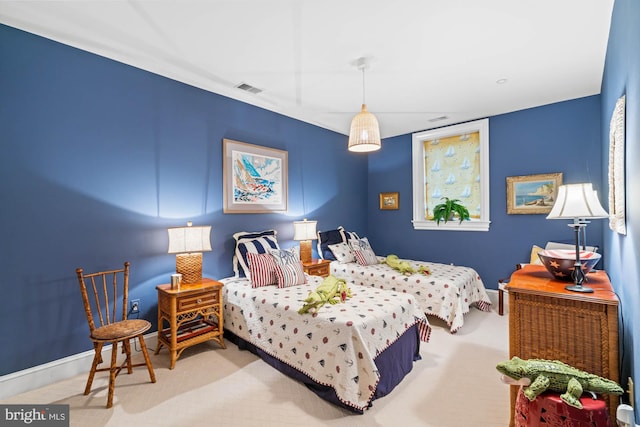 view of carpeted bedroom