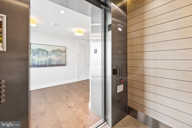 interior space featuring light hardwood / wood-style flooring