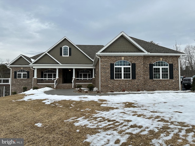 view of front of house with covered porch