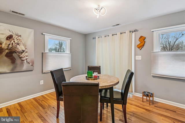 dining room featuring wood-type flooring