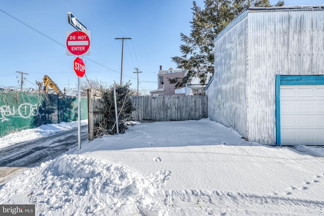 view of snowy yard