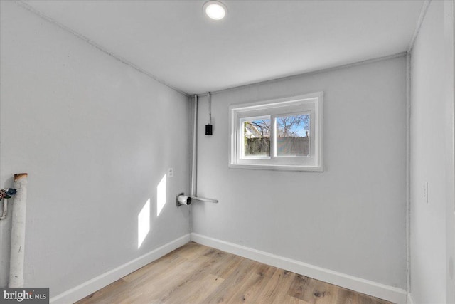 empty room featuring light hardwood / wood-style floors