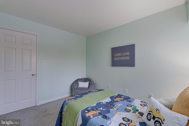 view of carpeted bedroom