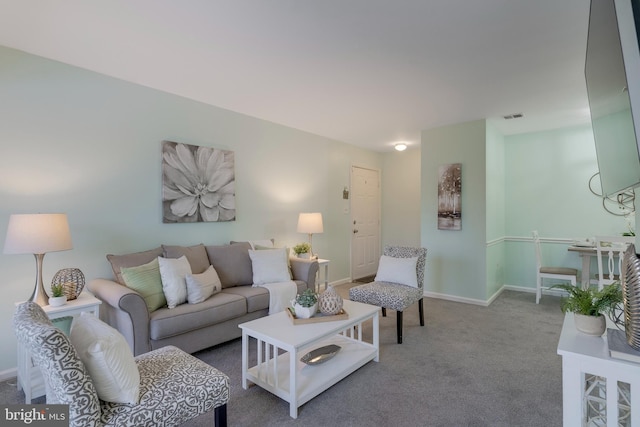 view of carpeted living room