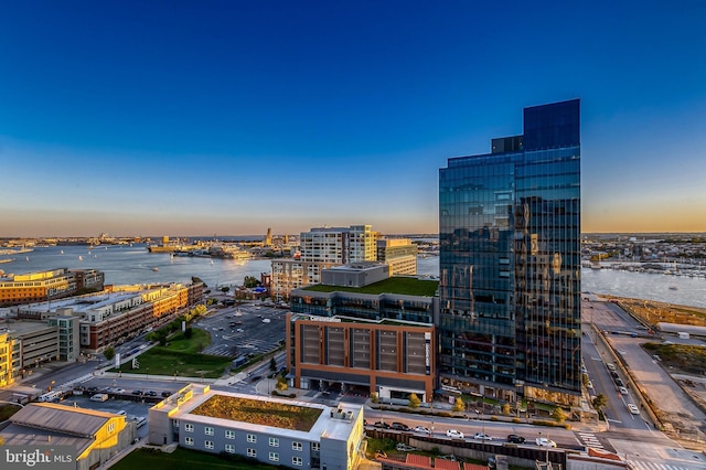 view of city featuring a water view