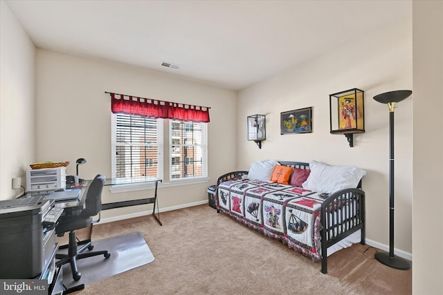 view of carpeted bedroom