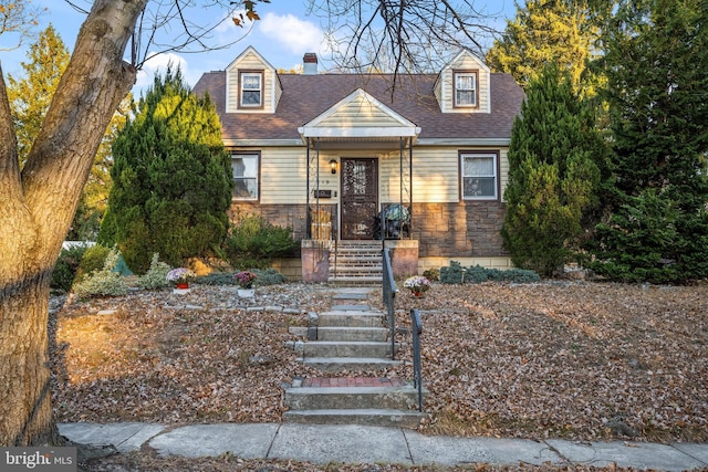 view of cape cod home