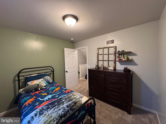 bedroom with carpet floors