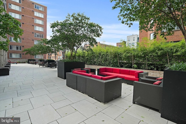 view of patio / terrace featuring outdoor lounge area