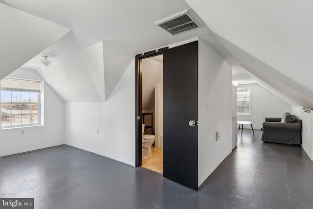 additional living space with lofted ceiling