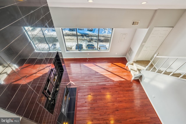 living room featuring hardwood / wood-style floors