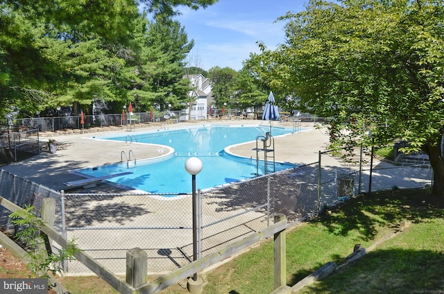 view of pool with a patio area