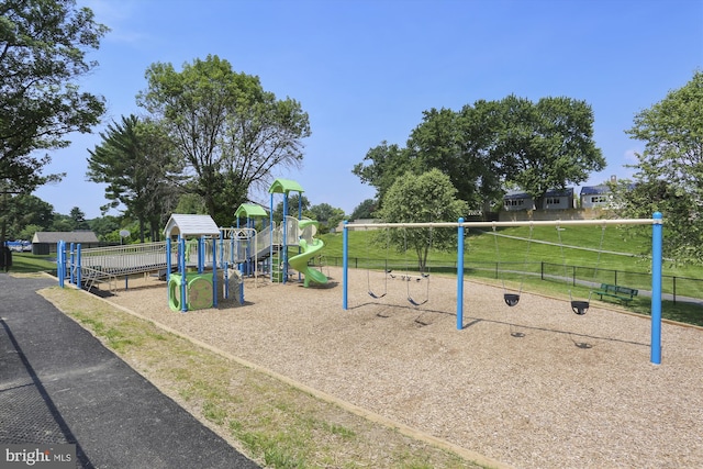 view of jungle gym