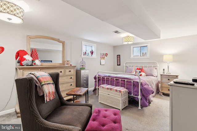 view of carpeted bedroom