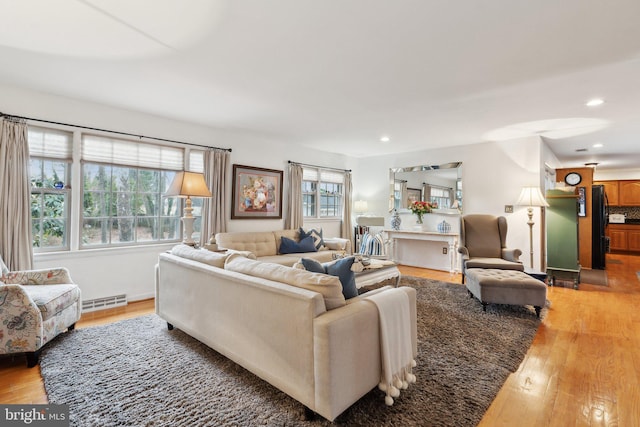 living room featuring hardwood / wood-style flooring