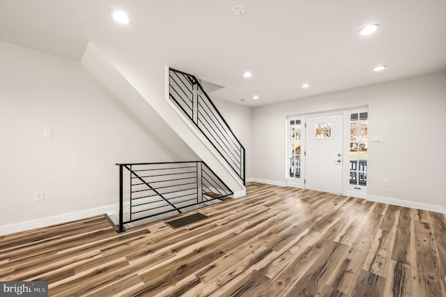 interior space featuring hardwood / wood-style floors