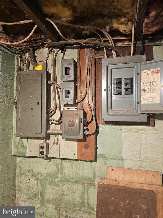 utility room with electric panel