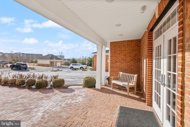 view of patio with french doors