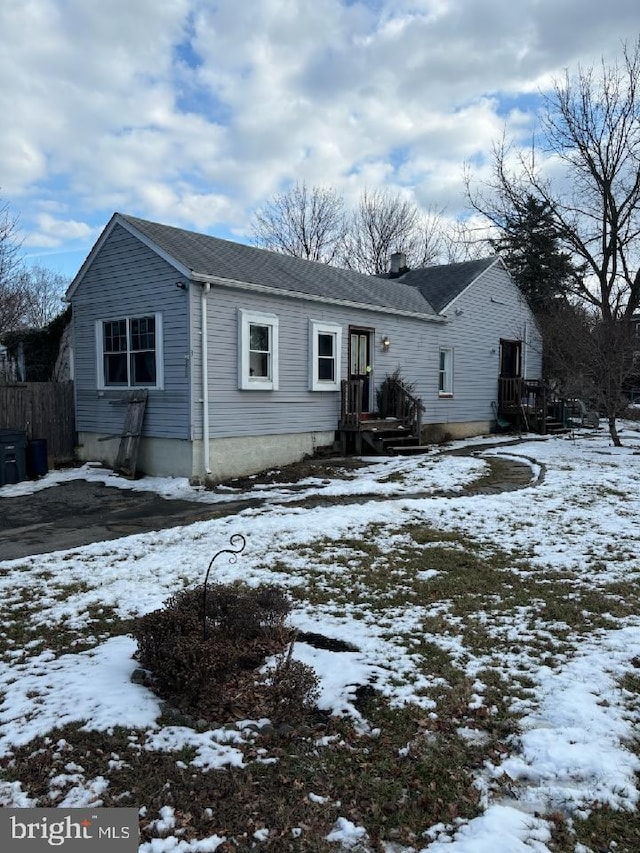 view of front of home