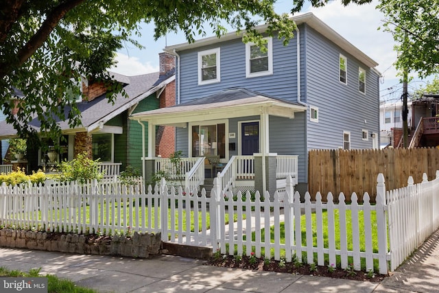 view of front of house with a porch