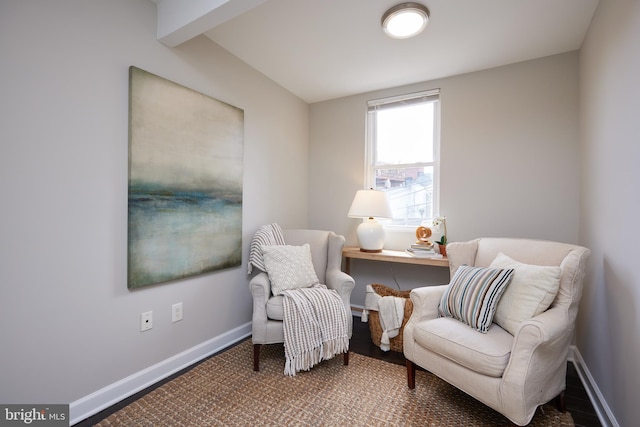 sitting room with baseboards