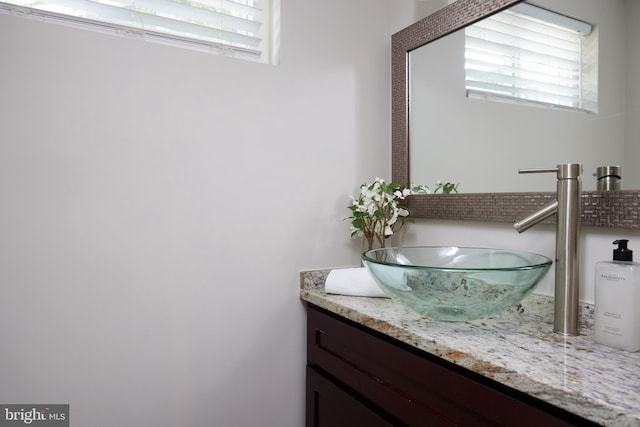 bathroom featuring healthy amount of natural light and vanity