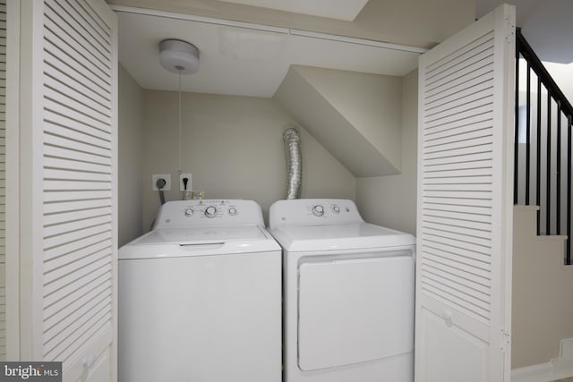 laundry area with washer and clothes dryer