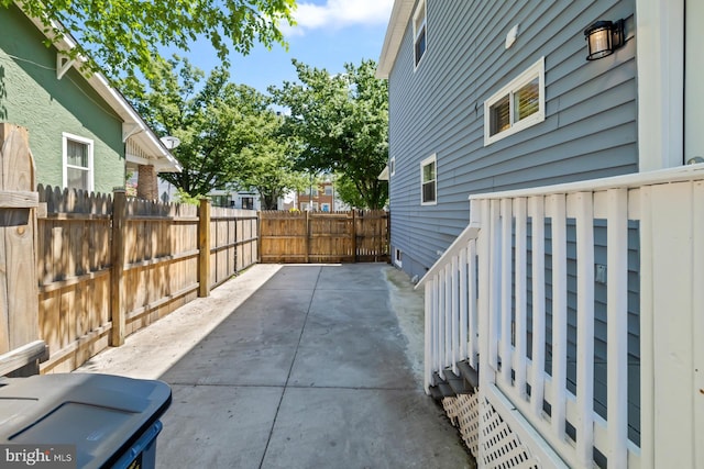 view of patio with fence