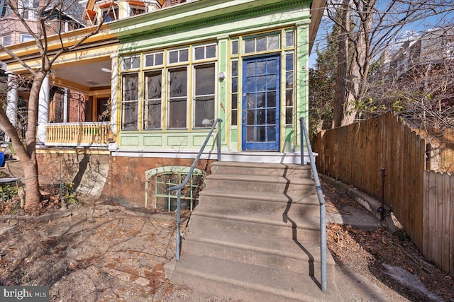 view of doorway to property